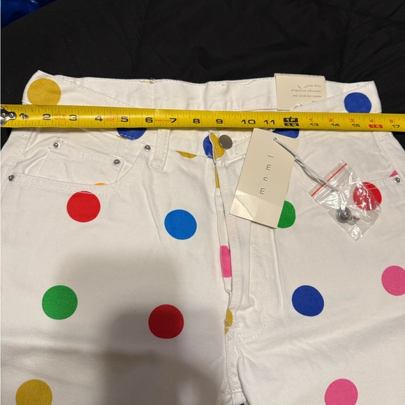 Mnml White and multi-coloured polka dot jeans 30 #polkadot - Picture 7 of 9